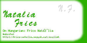 natalia frics business card